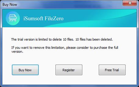 iSumsoft FileZero (phần mềm băm nhỏ tập tin)